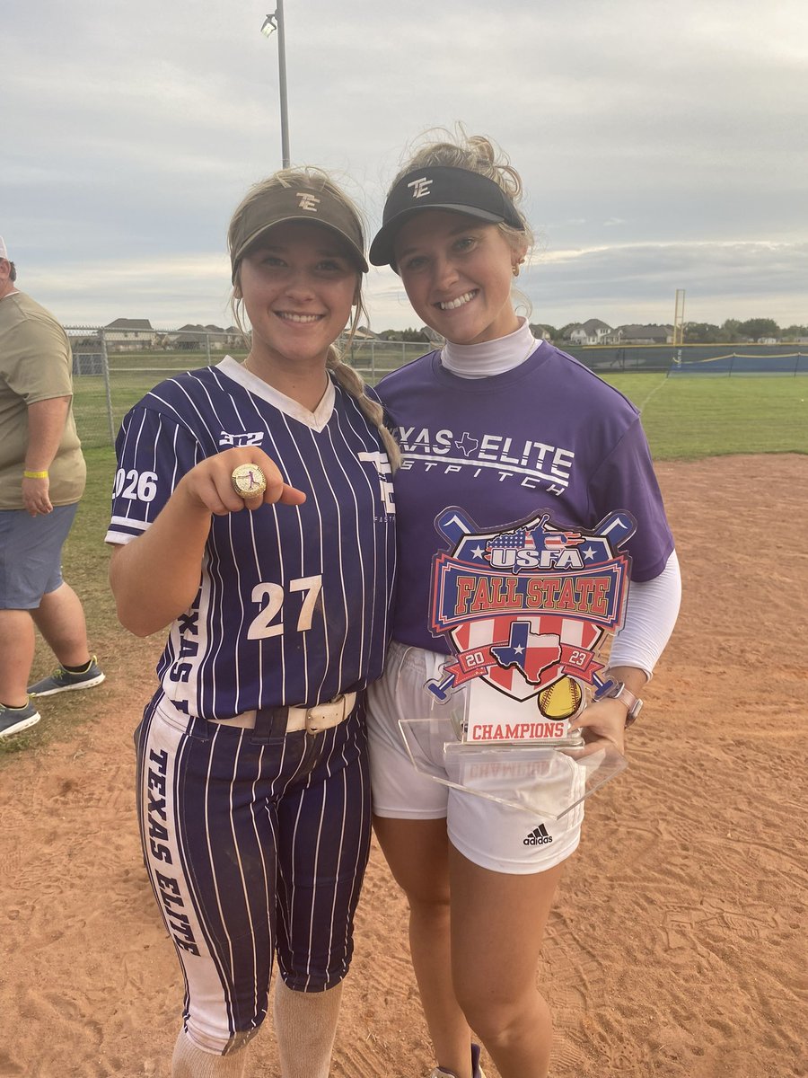 RileyShipp's tweet photo. Me and my team had a great weekend at the USFA Fall State tournament and ended up being the undefeated USFA state champs! I hit a walk-off triple swinging away to take us to the championship and hit .500 with 5 walks and 7 stolen bases!  @McNeeseSoftball @alexisotero31 https://t.co/1rIHeeWE9A