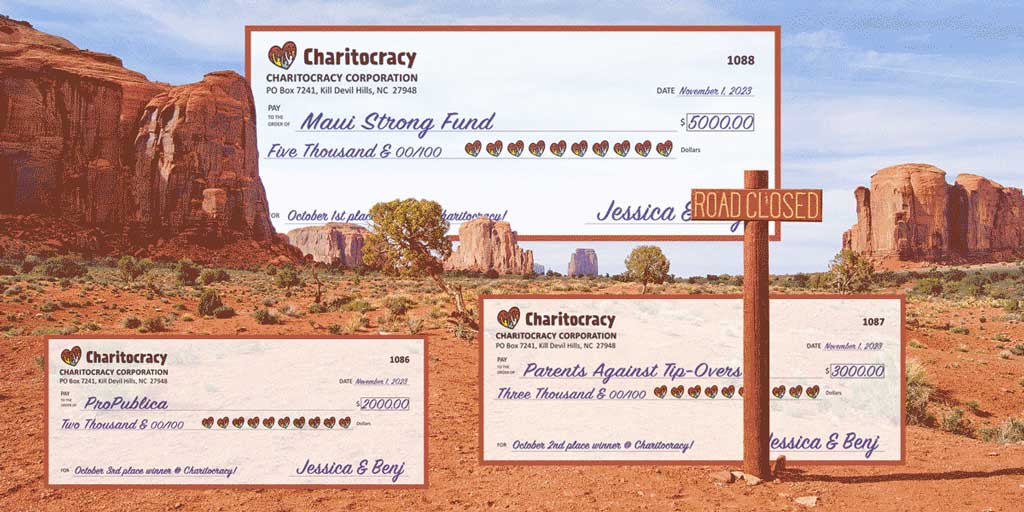 charitocracy_'s tweet photo. Final 3 winners Maui Strong Fund @ @HCFHawaii  nominated by donor carolinatim, @tipovers nominated by donor mom2angel, and @propublica nominated by zardoz, take a combined $10,000! Thanks for 8 years leaving the world a little better than we found it. ❤️ https://t.co/InRjbGUSrD https://t.co/qyyiUTeAg1