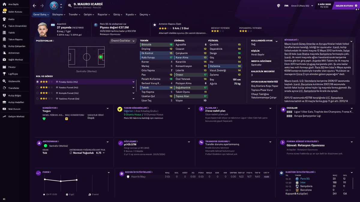 Fmanaliz1's tweet image. Mauro İcardi'nin #FM21 #FM22 #FM23 #FM24 Profilleri.
Sizce en iyi profili hangisi?