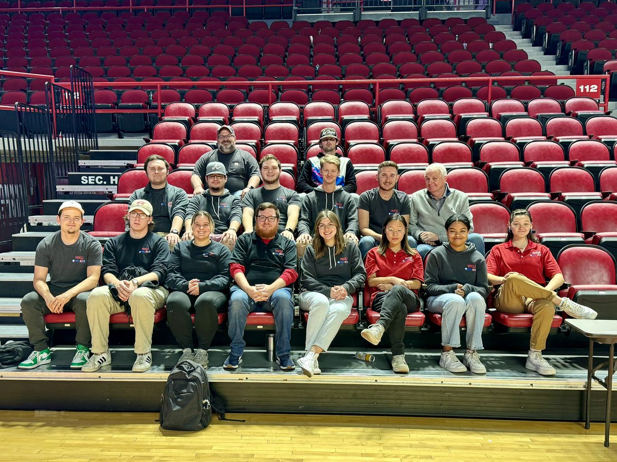 HSSNdotORG's tweet photo. Another regular season down, 2023 @WKUVolleyball matches provided our @wku student crew with over 2,000 hours of paid production experience.

Now, it’s on to @LadyTopperHoops and @WKUBasketball for a double header tonight to kick off WKU Homecoming 2023: Big Red, White &amp; Blue! https://t.co/KRSqm6SzC3