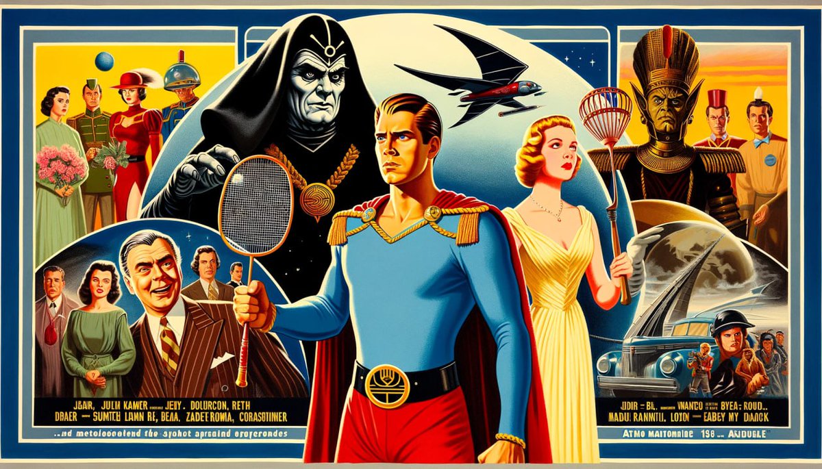 selsi_john's tweet photo. We've been playing around with DALL-E 3 to make movie poster for our #SciFi #Saturdaymorningserial #FlashGordon #BuckRodgers homage 'Shuttle Saves the World!' What do you think?
https://t.co/ZbCOqd6gGX https://t.co/5mlYHgp62z