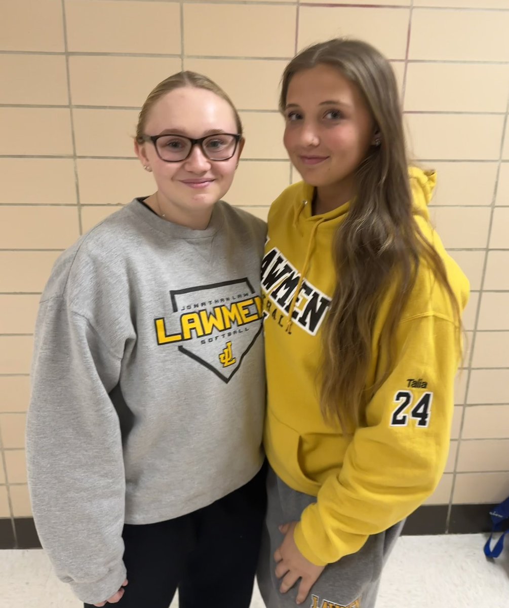 So excited to announce the 2023-2024 Softball Captains!  Both have been a huge part of our team since freshman year and we are looking forward to watching them lead the girls in their final season. Congrats to Grace and Talia! #ctsb