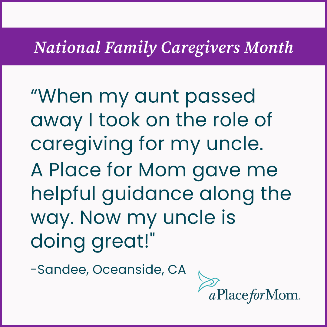 Whether you're exploring senior care options, need assistance with the logistics of planning a move, or anything in between, our advisors will help you find the right solution that meets your family's needs. Discover more at aplaceformom.com #NationalFamilyCaregiversMonth