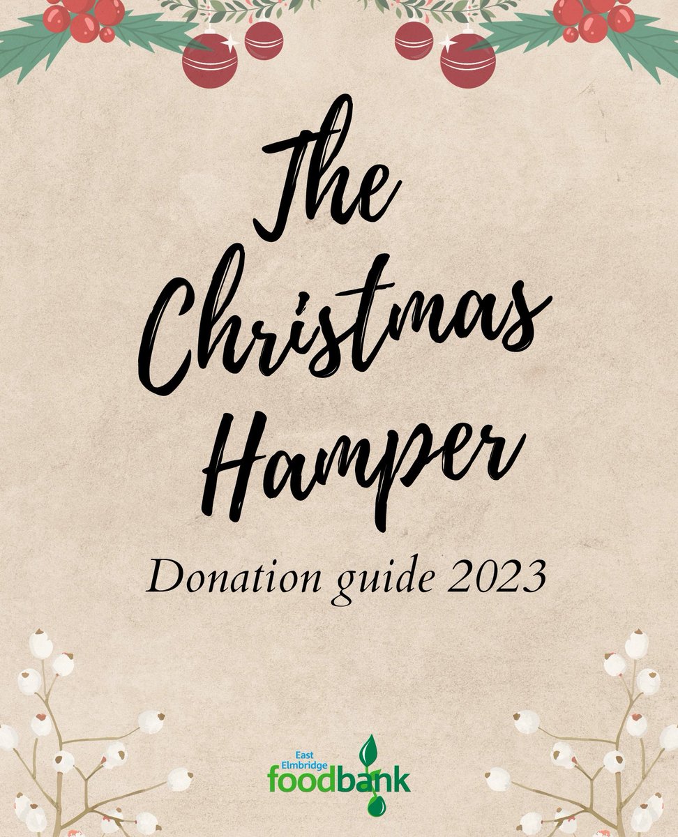 Our Christmas gift guide is now available on our website for anyone wishing to make a donation to our Christmas hampers this year. Thank you for your support at eastelmbridge.foodbank.org.uk