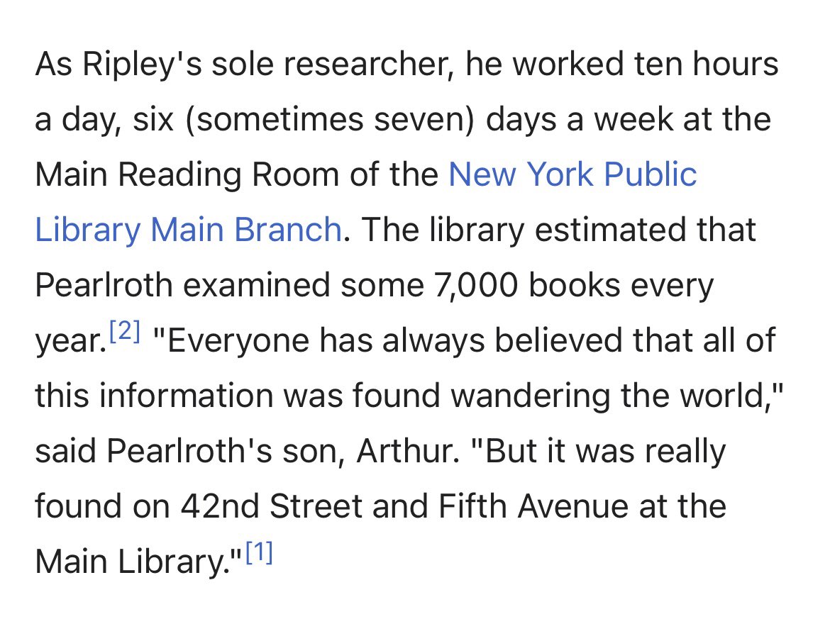 depthsofwiki's tweet photo. For decades, Ripley’s Believe It or Not got all its trivia from one guy named Norbert https://t.co/neR9ZnM1fw
