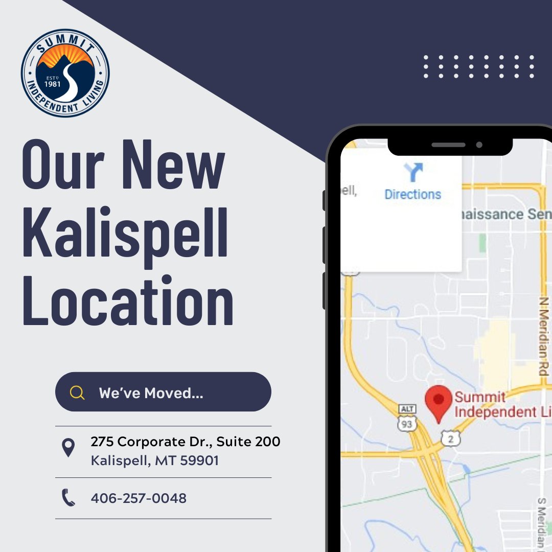 SummitILC's tweet photo. Summit's Kalispell office has moved to a new location. Our Kalispell office is now located at 275 Corporate Dr., Suite 200, just down the road from our previous office location. Drop in to say hi to Dianna or call 406-257-0048. https://t.co/slID1anxH8