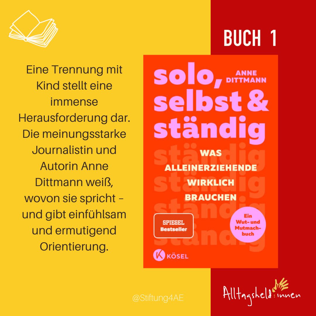 Stiftung4AE's tweet photo. Seid ihr schon ins Lesefeeling regnerischer Herbsttage eingetaucht? Auch wenn für Alleinerziehende die Zeit oft knapp ist: MeTime mit einem guten Buch kann Kraft spenden oder auf sehr erheiternde Weise wütend machen.
Hier zum ganzen Post: https://t.co/j4wxHHnYie https://t.co/dbTbiflRgk