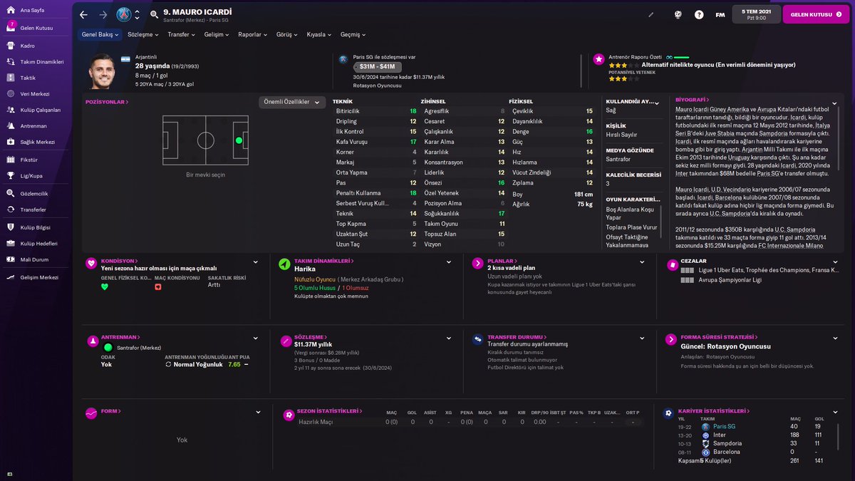 Fmanaliz1's tweet image. Mauro İcardi'nin #FM21 #FM22 #FM23 #FM24 Profilleri.
Sizce en iyi profili hangisi?