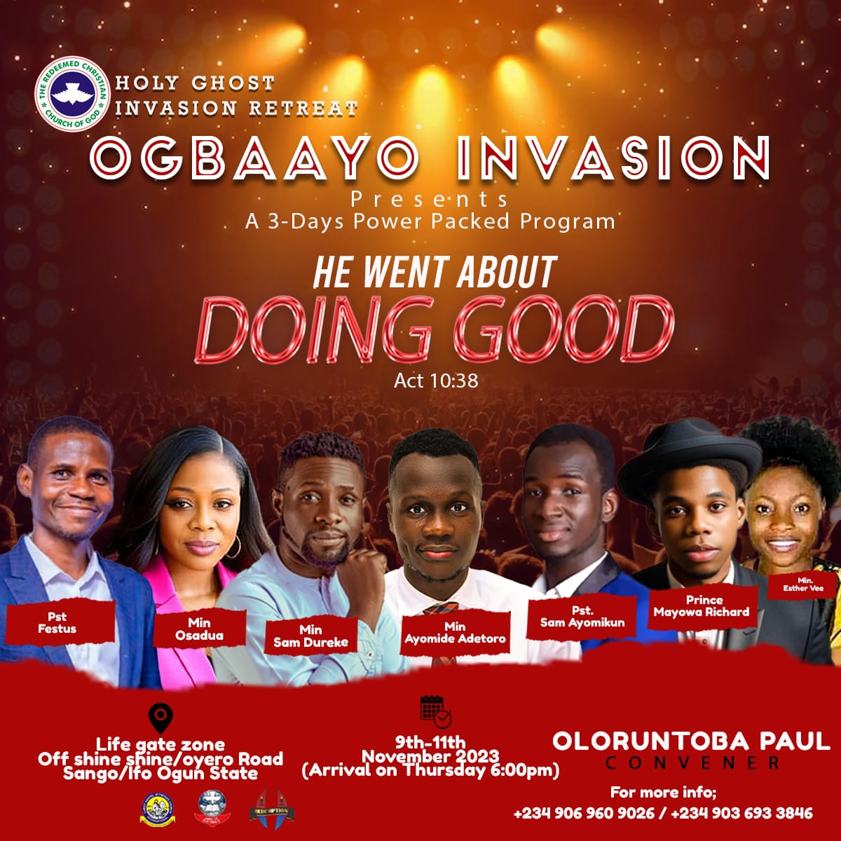 JesusVoicesCrew's tweet photo. What the Lord is set to do in your life the devil cannot stop it; he can't stand it; and there's nothing he can do about it
Do not miss this encounter
God is ready for you 🫵
#holyghostinvasion
#HeWentAboutDoingGood
#jesusvoicescrew
#declaringtheworksofthelord https://t.co/OqLAbcTLpj