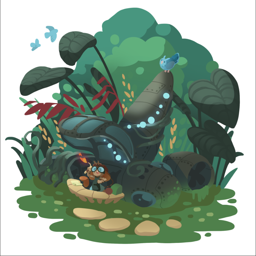 speldosagames's tweet image. Would you buy what he&apos;s selling? 🥺👉👈
#IndieGame #conceptart #GameConcept