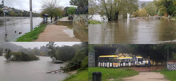 El termalismo de Ourense ha desaparecido  bajo el río y las aguas del Miño alcanzan los viales en algunos puntos 
ourensedixital.com/_novas/23/11/0…