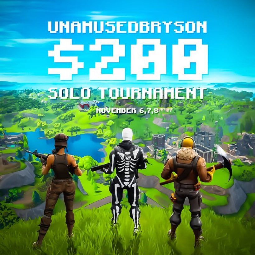 unamusedbryson's tweet image. Giving away 2 free $200 Solo Finals spots to someone who...

1. Likes and Retweets ✅
2. Follows me ✅
3. Tags 2 friends ✅

The first qualifier is tonight at 6pm EST! BE THERE!