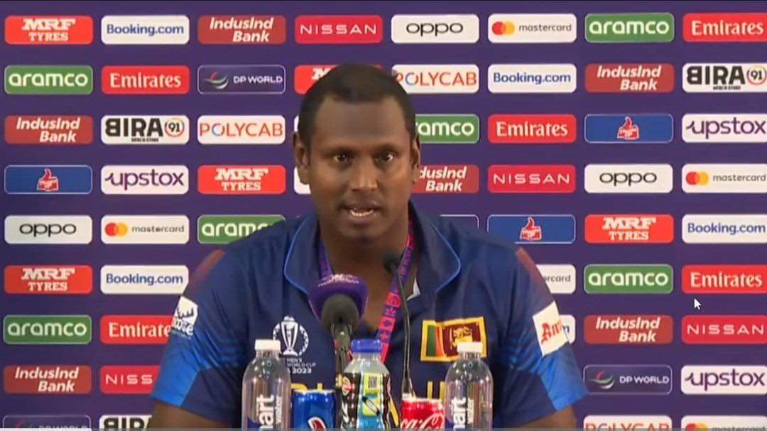 AzzamAmeen's tweet photo. Question - what about the behaviour of your own players? They didn't shake hands with Bangladesh.

Angelo Mathews - we'll respect them if they respect us and respect the game https://t.co/wcnaz9QJPk