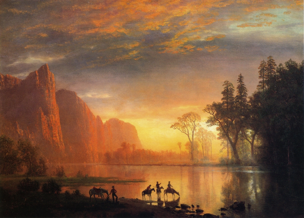 #AlbertBierstadt - Yosemite Valley Sunset (1865)