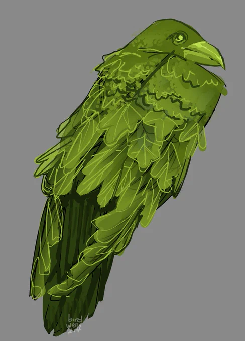 my biggest accomplishment for today is this big green bird 
