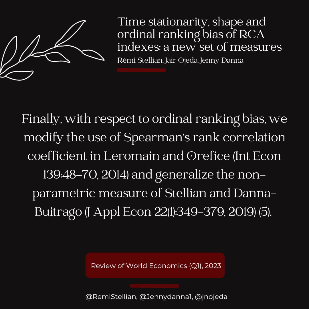 jennydanna1's tweet photo. 2/2 Don't miss the opportunity to gain a deeper understanding of this concept by reading this article. These resources provide valuable guidance in choosing the most reliable RCA index for specific countries, products, and time periods 👉🏻 https://t.co/x6oiQP0dyH #EconTwitter https://t.co/Otak9Btq8D