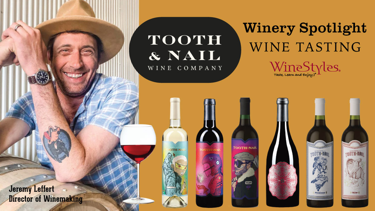 🍷🍇This Wednesday, Nov 8! Call us to save your seat - taste 6 of Jeremy's wines and chat on the big screen!  Tooth and Nail Winery, Paso Robles, California

#wineryspotlight #winetasting #winestyles #ToothandNailWinery @toothandnailwinery #winelover #winegeek #PasoRobles