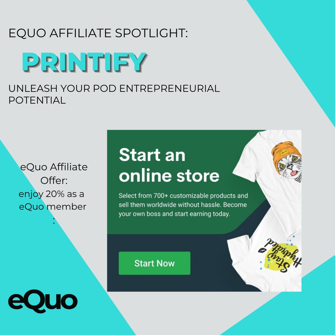 eQuo Affiliate Spotlight- Prinitfy
Unleash Your POD Entrepreneurial PotentialLearn more at timetogosmall.com
#eQuoAffiliate #smallbusiness #Printify #AffiliatePortal #POD #SocialSelling  #whitelabel #entrepreneur #equoshift #smallbusinesssupport #eQuopreneur #smallbiz