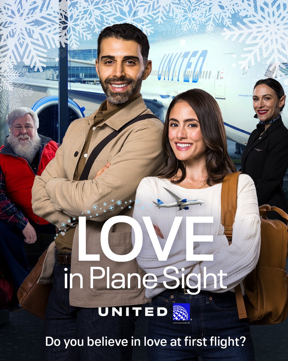 We ❤️ holiday rom-coms so much that we went ahead made our very own, thankyouverymuch. Love in Plane Sight arrives November 16 at united.com and onboard December 1.