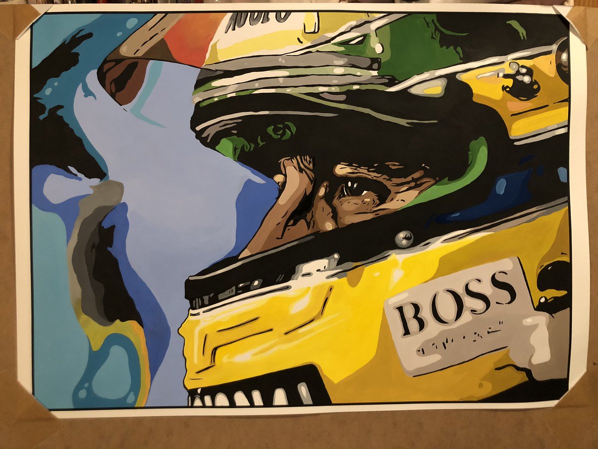 Done.. onto the next!
#ayrtonsenna #f1 #formula1 #painting #motorsportart #carart #senna #sennasempre #brasil #brazil