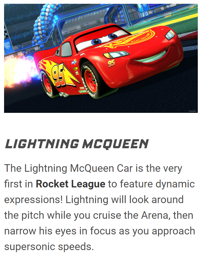 Lightning McQueen bundle is racing into Rocket League - Polygon