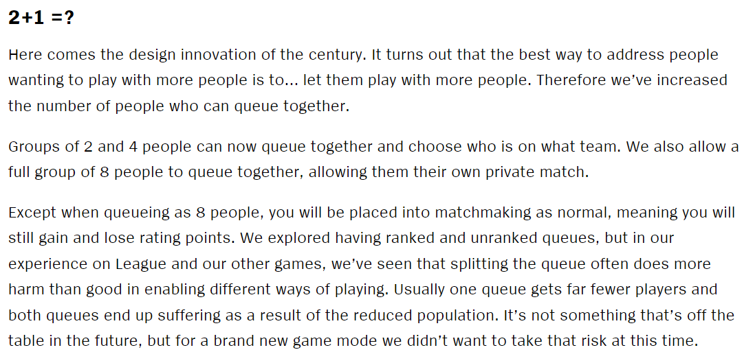 Spideraxe30's tweet photo. Arena is going to support 4 man and 8 man queues. 8 man queues will have a private match. https://t.co/7JV32OijiL