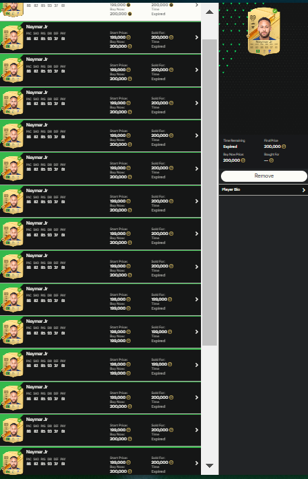rxckydusa's tweet image. Bought on the 2nd account:
30X Neymars ~175k
Sold at 200k

PAT 450K

Gonna buy alot of cards and just lazy sell it throughout the week, made like 300-350k with it.

If you want the small list, just RT/Like and follow me so I can DM you. I'll send it to a few of you guys int he…