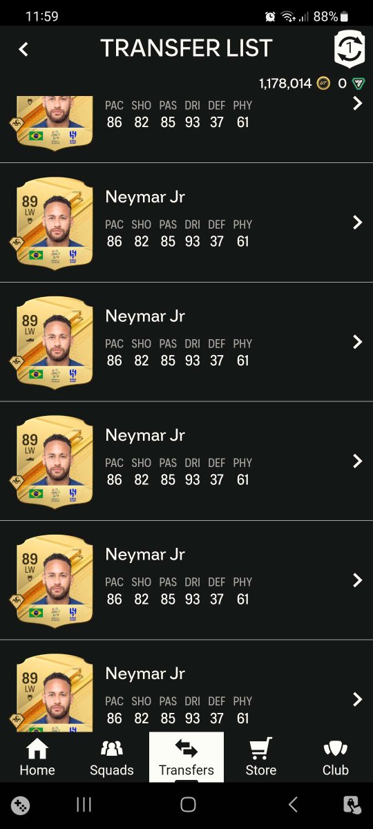 rxckydusa's tweet image. Bought on the 2nd account:
30X Neymars ~175k
Sold at 200k

PAT 450K

Gonna buy alot of cards and just lazy sell it throughout the week, made like 300-350k with it.

If you want the small list, just RT/Like and follow me so I can DM you. I'll send it to a few of you guys int he…