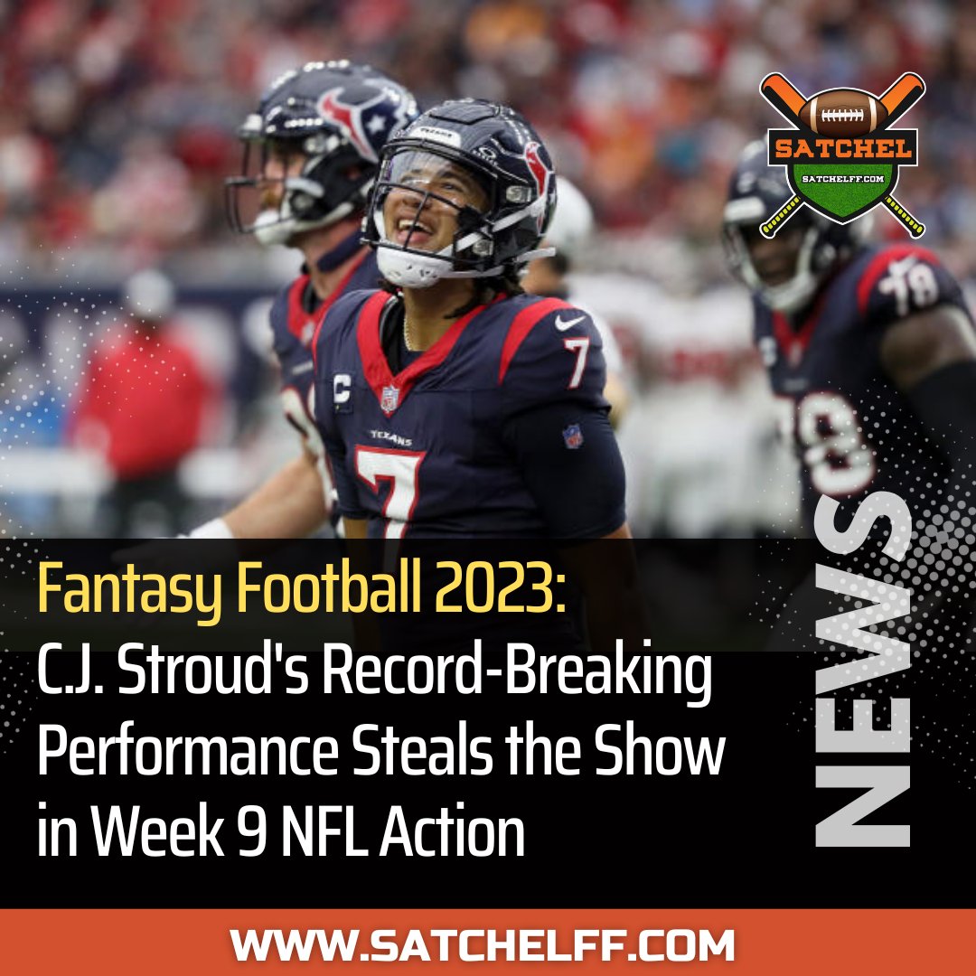 SatchelFF's tweet photo. Witness history in the making as C.J. Stroud's stunning performance redefines rookie excellence in Week 9.

71.4% Comp Pct
470 Yds
5 TD
0 Int
147.8 QB Rating

41.8 Fantasy Points

Disclaimer: All rights reserved.

#Satchelff #CJStroud https://t.co/Bh48ItgyO0