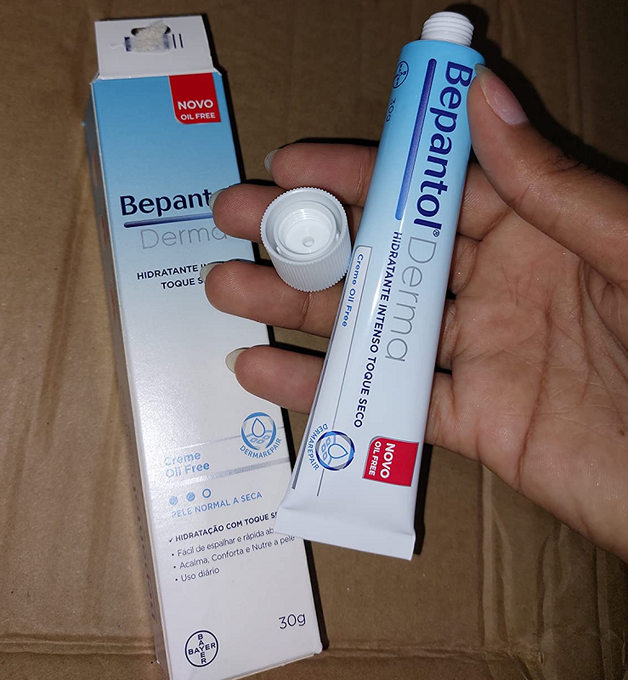 Bepantol Derma Hidratante Facial, Hidratante Corporal, Creme Hidratante para Rosto e Corpo para Pele Normal e Pele Seca, Bepantol Derma Toque Seco 30g