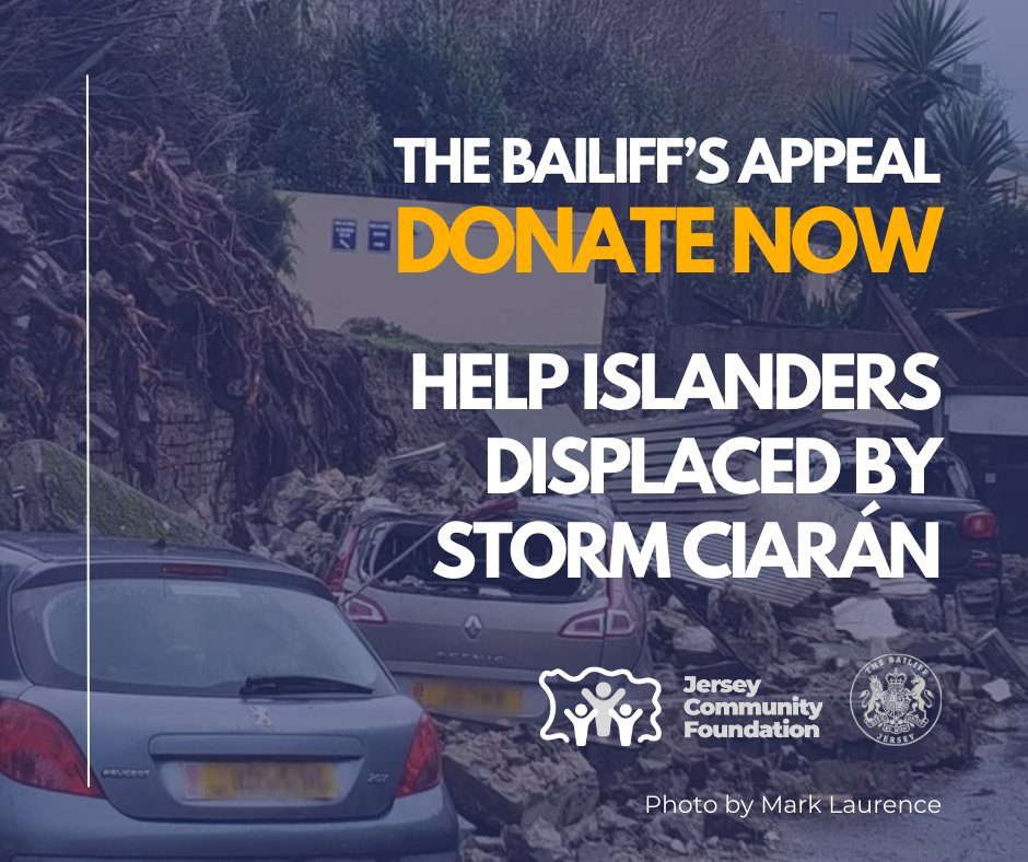 🚨Bailiff's Appeal for Storm Ciarán🚨 The Bailiff has set up an appeal to support individuals and families who have been displaced and suffered hardship as a result of the storm. DONATE ONLINE HERE to help Islanders in need 👉 …liffs-appeal-storm-ciaran.raisely.com Thank you for your support 🙌