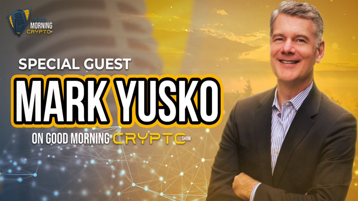 johnnykrypto00's tweet photo. Don't miss our Special Guest, the GREAT ONE @MarkYusko on this week's episode of Good Morning #Crypto on Wed 11/8 at 11am ET as we talk about the #ABCDs of the digital age with @3TGMCrypto and yours truly! #AI #blockchain #chips #data #cryptocurrency #BTC Hey mooch @Scaramucci @RaoulGMI come join us as part of the panel with Mark!
