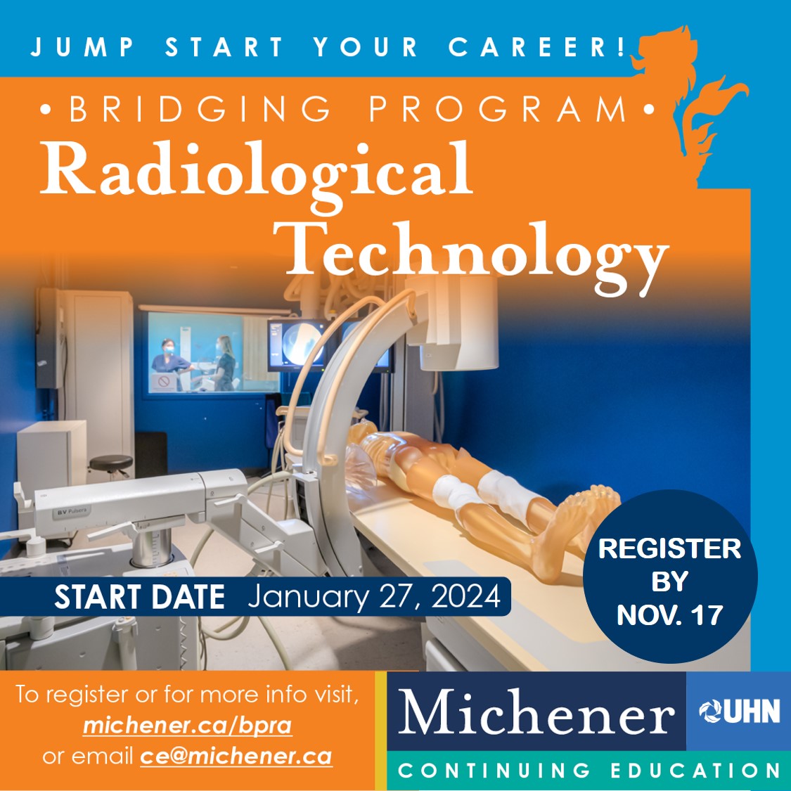 CEMichenerUHN's tweet image. Are you an internationally-educated Medical Radiological (X-ray) Technologist seeking national certification? Our program will prepare you in only 15 weeks! The deadline is near. Apply now at michener.ca/program/bpra/ 

#medlabtech #xrays #continuingeducation #healthcare #canada