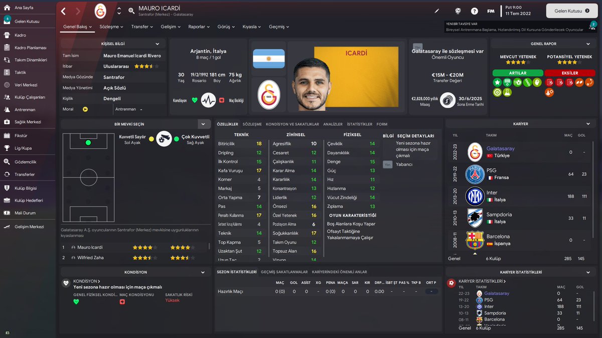 Fmanaliz1's tweet image. Mauro İcardi'nin #FM21 #FM22 #FM23 #FM24 Profilleri.
Sizce en iyi profili hangisi?