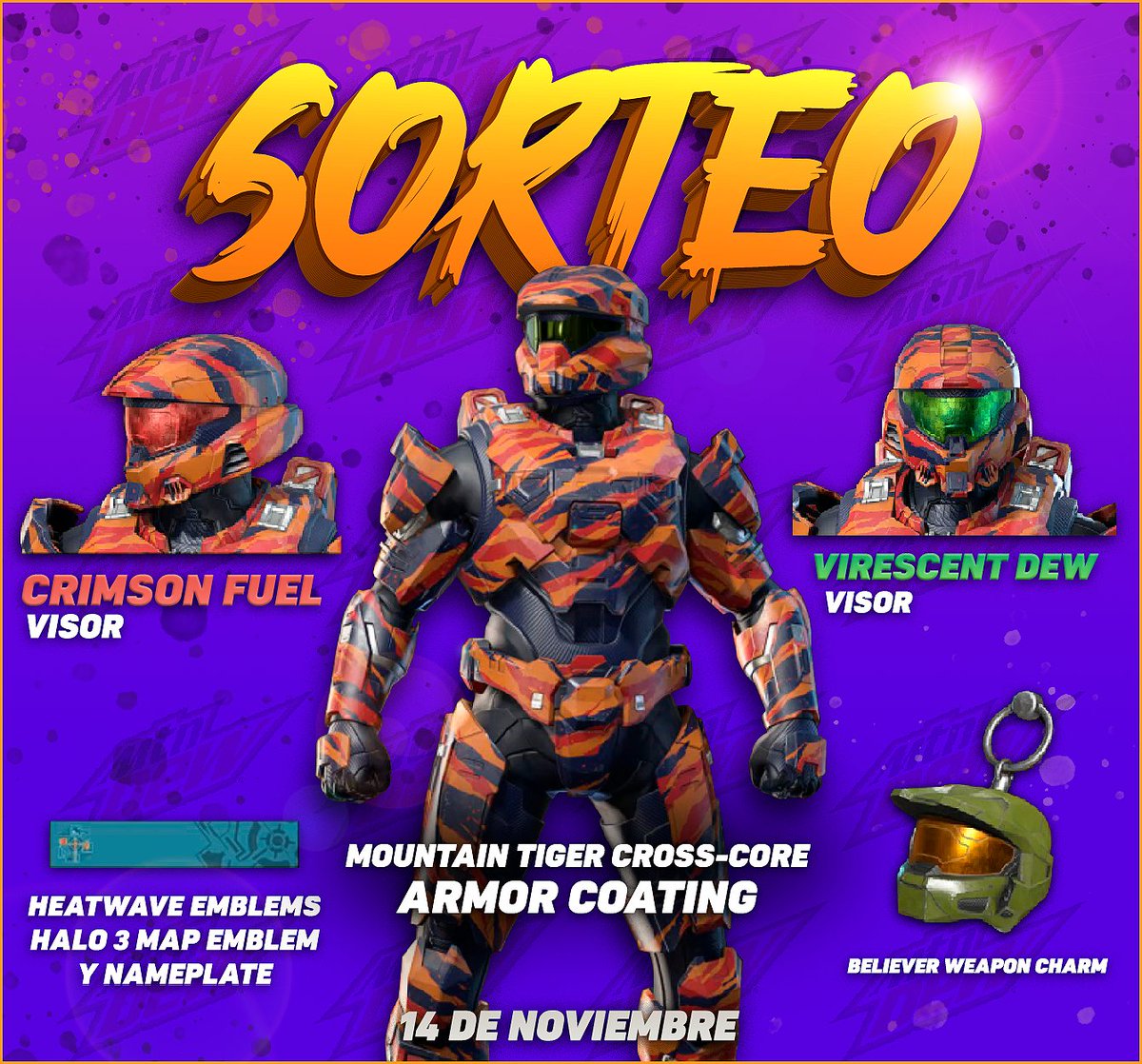 ¡SORTEO DE MTN DEW GAME FUEL!

Para participar debes:
- Seguir mi cuenta: <a href="/S3lioh/">Elioh 🎃 (Elias)</a> 
- Like y RT a esta publicación 
- Etiquetar a 2 amigos en los comentarios.

No olviden que el 14 de Noviembre habrá una nueva lista en honor a Halo 3 con 7 remakes!  y un mapa original temático!