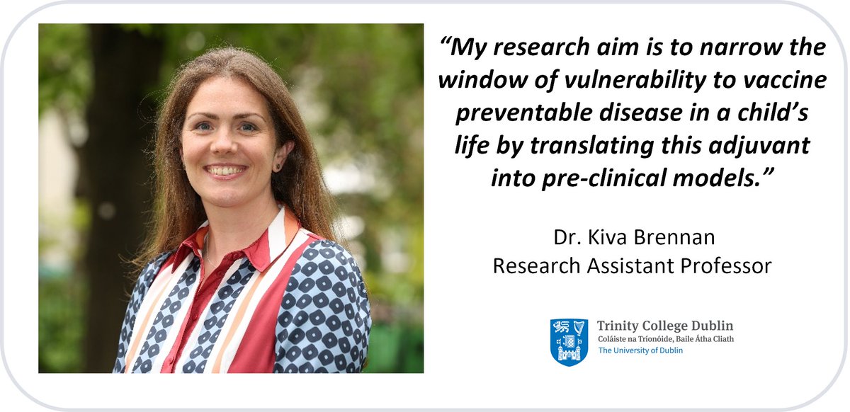 TrinityMed1's tweet photo. Huge congratulations to Dr Kiva Brennan our other awardee recognised as an emerging future research leader by Science Foundation Ireland's SFI-IRC Pathways Awards 2022 for her study into Improving Paediatric Vaccines @scienceirel Read about Kiva's project
https://t.co/wIk2EQRyvZ https://t.co/mljiAetFvq