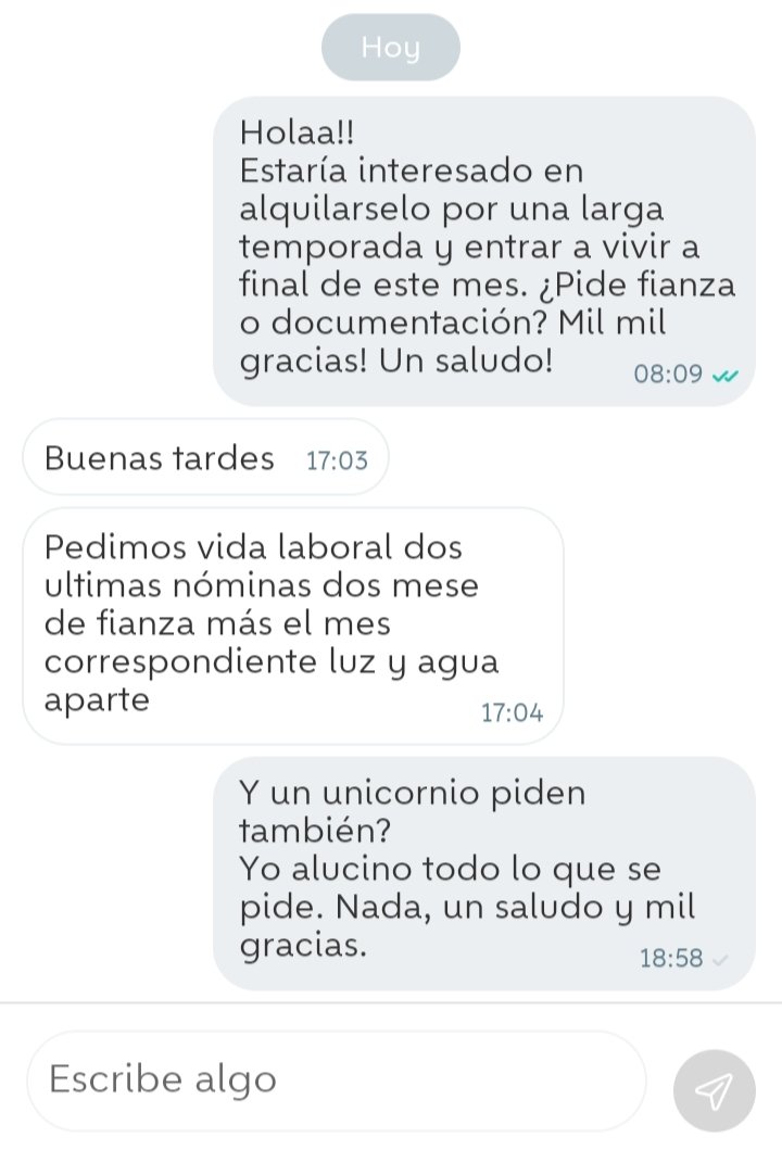 SergioOrtiz6's tweet photo. Esto es Madrid, y así está la situación para alquilar una habitación.

Solamente, quiero tener un techo donde vivir.

Alucinante. https://t.co/rv5AeNpRxW
