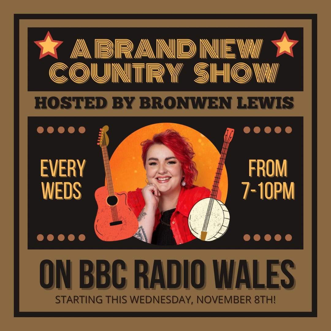 📣NEW COUNTRY RADIO SHOW 📣 So EXCITED to share that I am bringing my love for Country music to the airwaves! 🪕🎻🎶❤️ Starting THIS WEDNESDAY November 8th at 7pm on @BBCRadioWales 🌟 Join the fun by tuning in live this weel or listening any time on @BBCSounds 📻