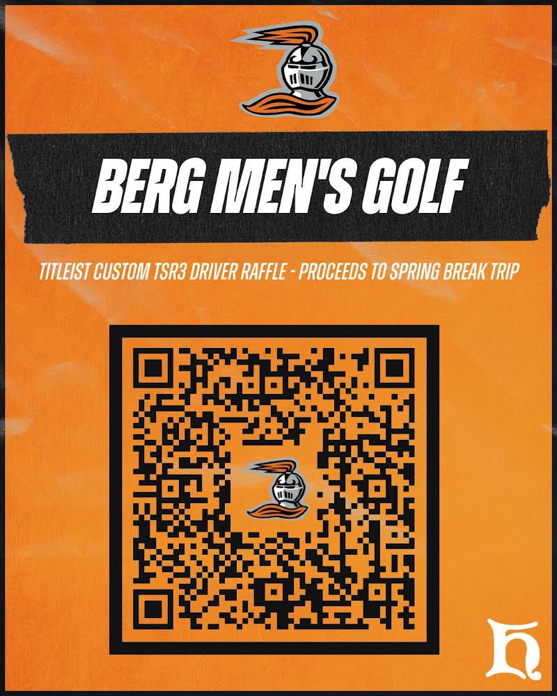 🚨RAFFLE TIME🚨

Scan this QR code to purchase a raffle ticket for a CUSTOM Titleist TSR3 Driver (valued at $600). Tickets will be $25 a piece so support your favorite Berg Golfer as we prepare for our Spring Season! 

#GoBerg