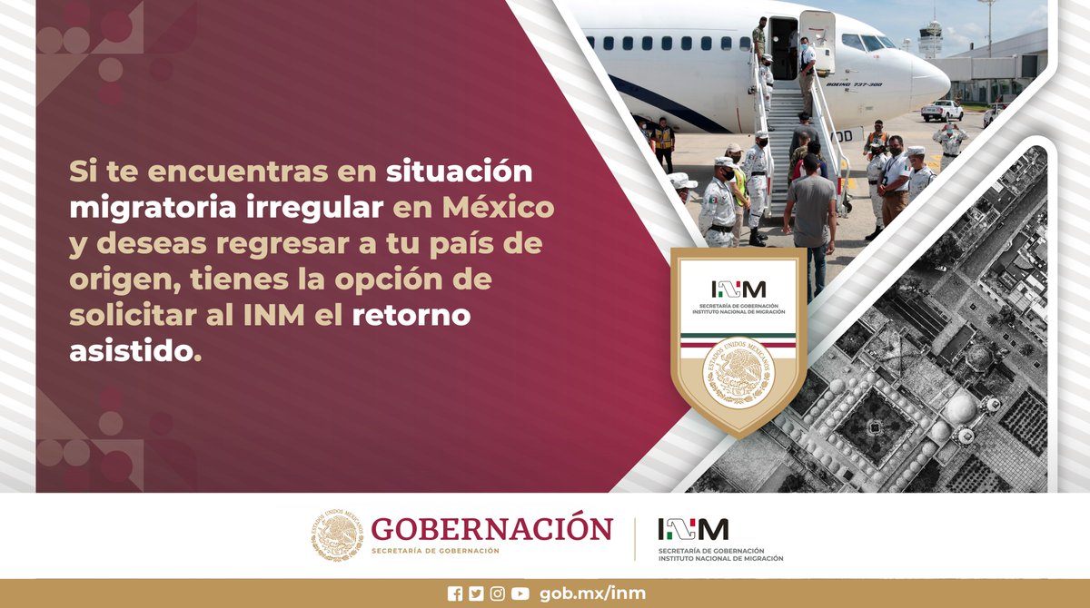 En las #EstacionesMigratorias y #EstanciasProvisionales del @INAMI_mx puedes solicitar tu retorno asistido a tu país de origen 🌎