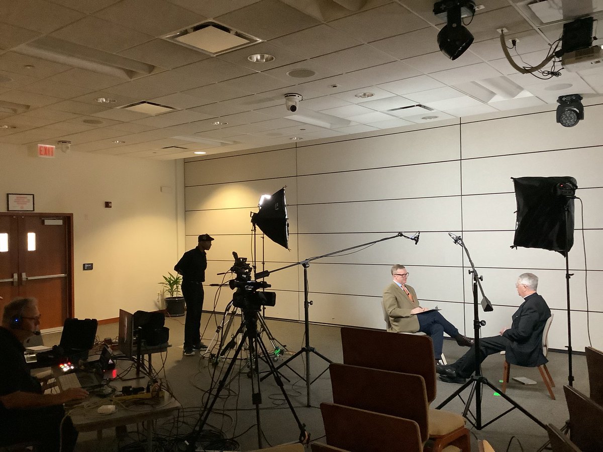 DaultRadio's tweet photo. I’m glad to be at @ChicagoCTU today to film an important conversation about the legacy of #CardinalBernardin and the #ConsistentEthicOfLife, with @stevenpmillies and Fr. Mike Place. @bernardincenter @archchicago https://t.co/8TDcPDKMu1
