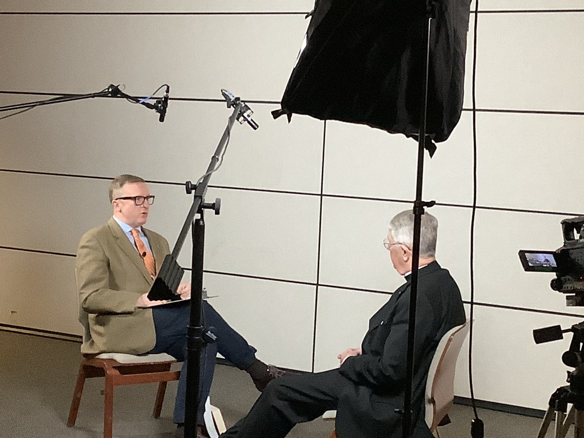 DaultRadio's tweet photo. I’m glad to be at @ChicagoCTU today to film an important conversation about the legacy of #CardinalBernardin and the #ConsistentEthicOfLife, with @stevenpmillies and Fr. Mike Place. @bernardincenter @archchicago https://t.co/8TDcPDKMu1