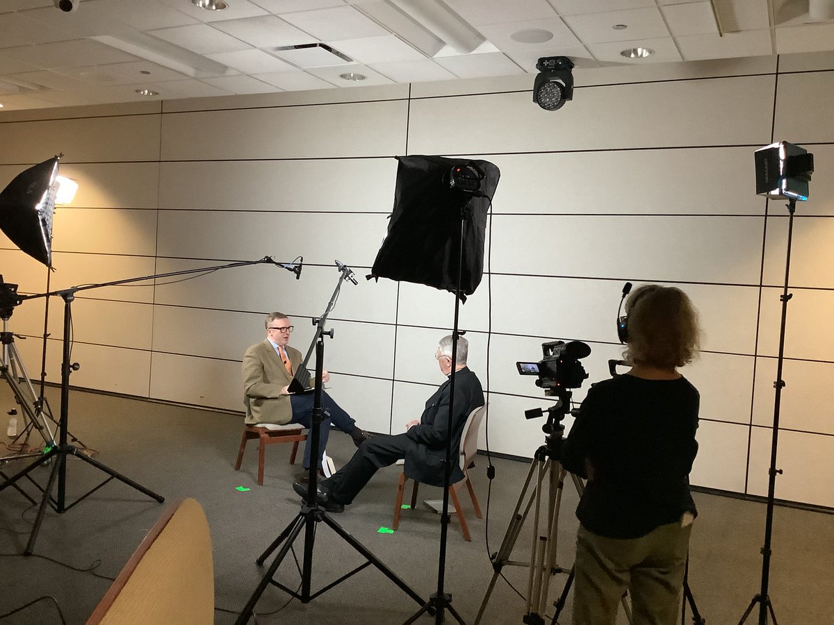 DaultRadio's tweet photo. I’m glad to be at @ChicagoCTU today to film an important conversation about the legacy of #CardinalBernardin and the #ConsistentEthicOfLife, with @stevenpmillies and Fr. Mike Place. @bernardincenter @archchicago https://t.co/8TDcPDKMu1