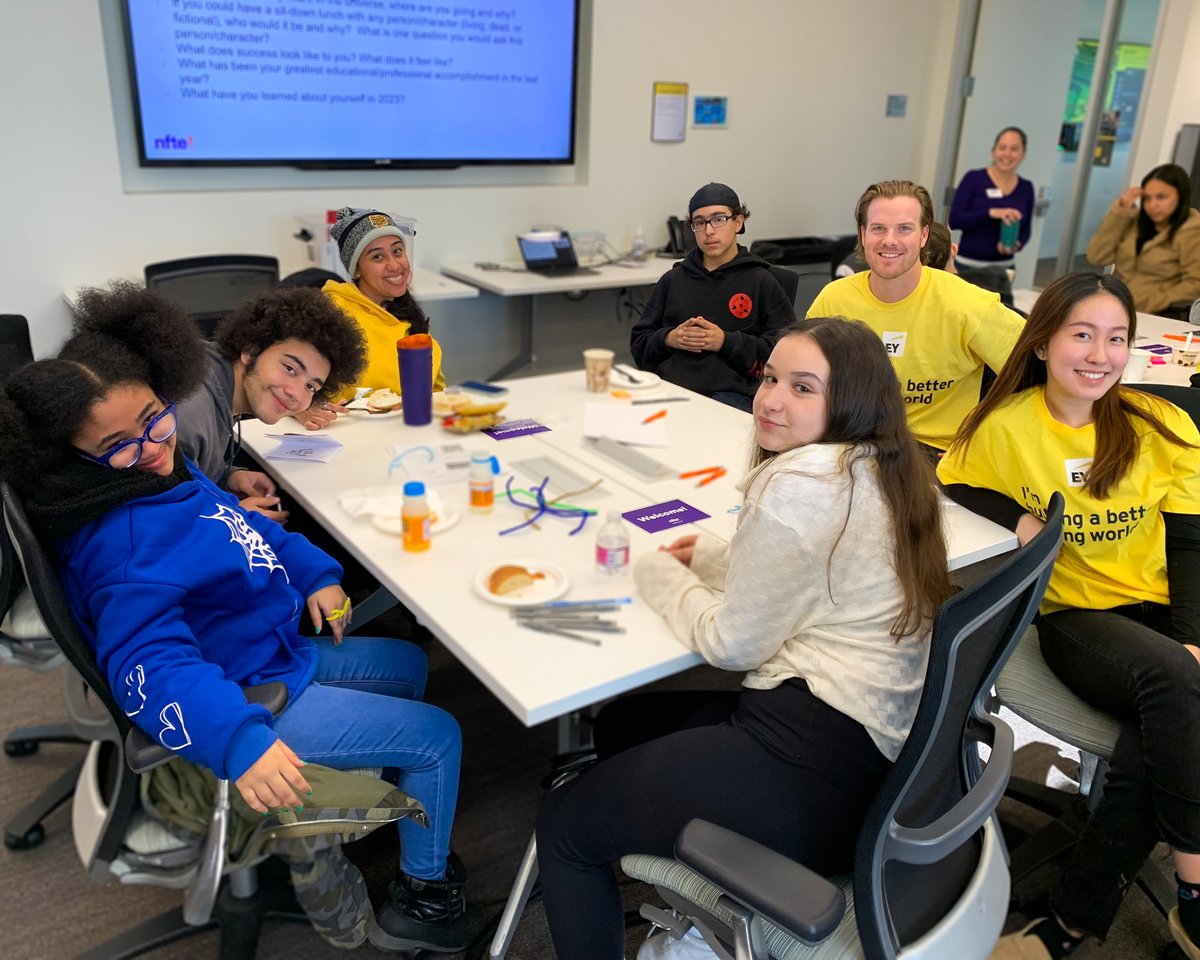 NFTE's tweet photo. Fueling a Future with @EY_US and NFTE! Last Friday, over 200+ EY volunteers from around the world came together as coaches, joining more than 500+ NFTE students during #EYConnectDay.
A big thank you to all the dedicated EY volunteers! https://t.co/hJVr780PsO