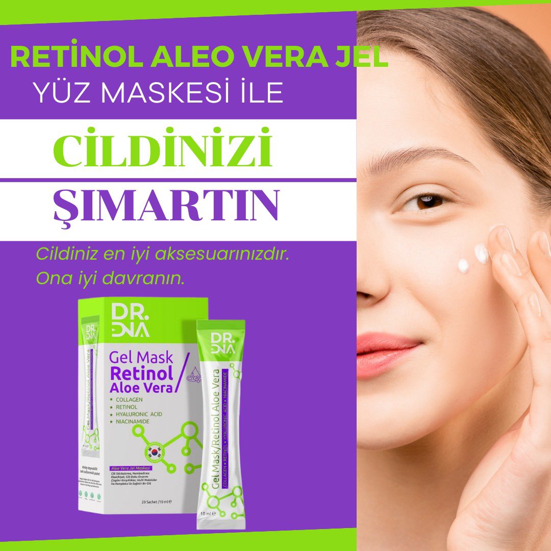 drdna_'s tweet photo. Dr Dna Retinol &amp; Aleo Vera Yüz Maskesi https://t.co/Lyod4o9AJy