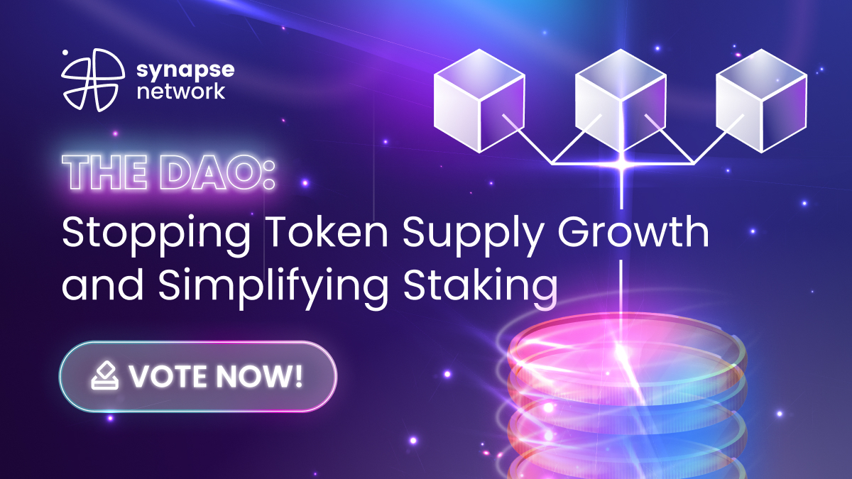 THE SECOND DAO QUESTION IS HERE! Have your say on the future of #SynapseNetwork! Are you in favor of stopping the growing supply of $SNP tokens by changing the current staking model and simplifying the entire staking path? VOTE HERE ⤵️ app.aragon.org/#/daos/polygon… READ THE…