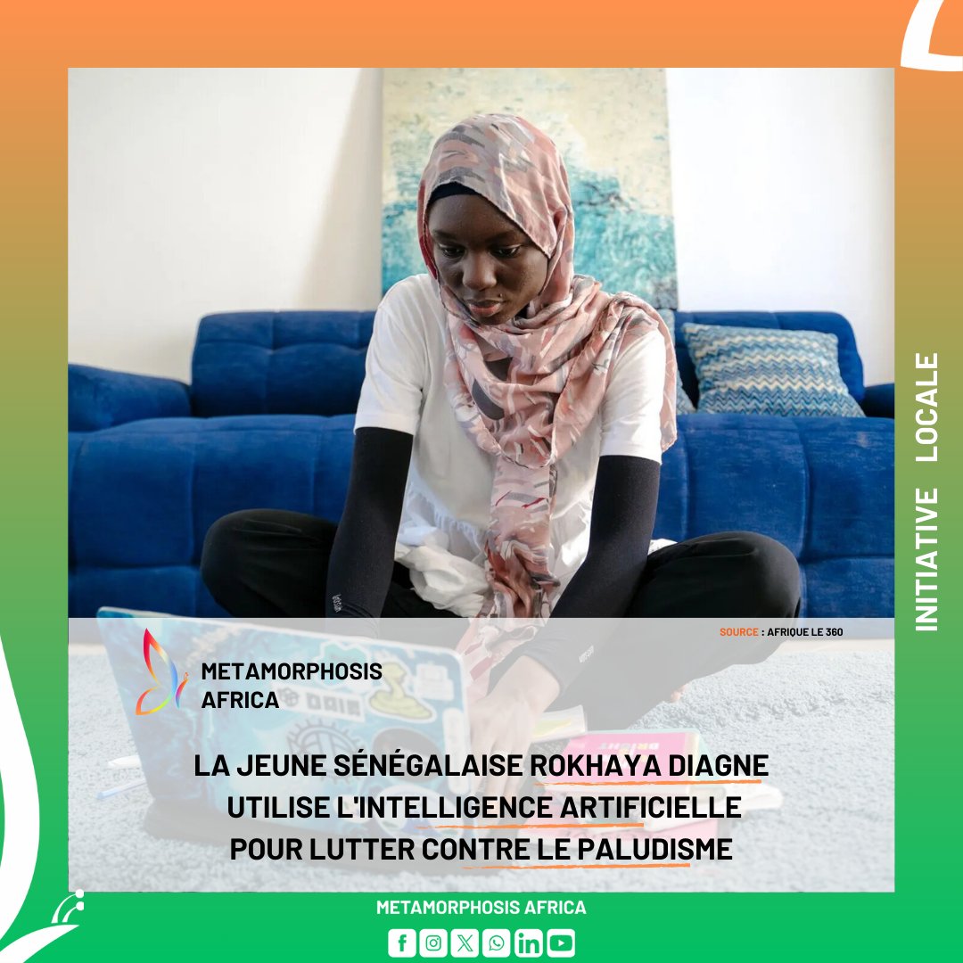 metamorphoziss's tweet photo. #InitiativeLocale | Les genres d’actions qui façonnent nos communautés !
La Sénégalaise Rokhaya Diagne fait preuve de créativité, à seulement 25 ans, en mettant au point un système de détection du paludisme basé sur l'intelligence artificielle (IA) pour améliorer le dépistage dans les zones rurales du Sénégal, où les tests rapides et fiables font défaut. Une initiative qui a été récompensée lors d'une conférence sur l'informatique au Ghana et a reçu un prix national pour l'entrepreneuriat social au Sénégal.
Diagne est convaincue que la technologie peut résoudre les plus grands problèmes de l'Afrique, notamment le paludisme qui tue plus de 600 000 personnes chaque année dans le monde, dont 96% des cas en Afrique.
#MetamorphosisAfrica #InitiativeLocale #Engagement #UnAfriqueMeilleur #CommunautéEnAction #FaireLaDifférence #UnActeÀLaFois #NovembreEnVert #African #AfriqueMonde