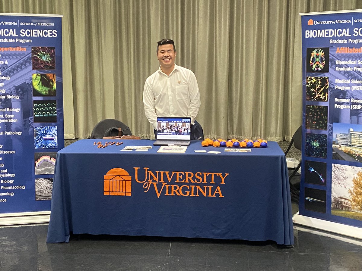 RoigLaboy's tweet photo. Great time interacting and recruiting students to learn more about @uva_bims and @uvasrip research program at @UMBC Meyerhoff Scholar Event 🧡💙 https://t.co/YWvhMVl7bz