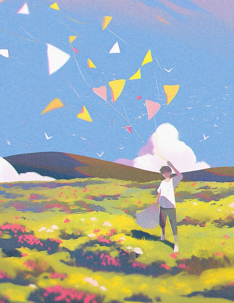 Kite Day. A recent sketch. More to come! #kite #lighthearted #vacation #blanc