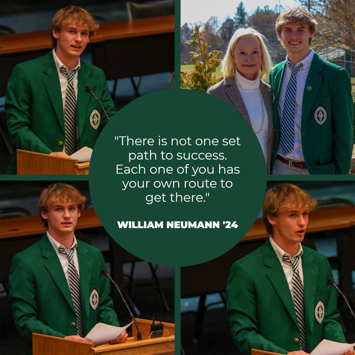 “There is not one set path to success. Each one of you has your own route to get there,” William Neumann ‘24 said Monday in his Senior Speech. facebook.com/christschool.o…